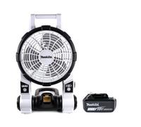 Makita Dcf201 18V Lxt White Cordless Portable Fan With 1 X 5.0Ah Battery