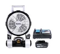 Makita Dcf201 18V Lxt White Cordless Portable Fan With 1 X 6.0Ah Battery & Charger
