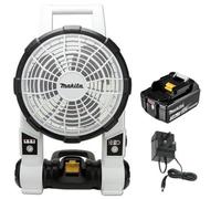 Makita Dcf201Zw 18V 240V Lxt Cordless Portable 2 Speed Fan White + 3Ah Battery