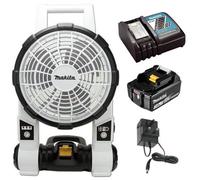 Makita DCF201ZW 18v 240v LXT Cordless Portable 2 Speed Fan White + Battery