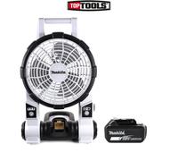 Makita DCF201ZW 18V LXT White Cordless Portable Fan With 1 x 6Ah Battery