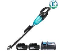 Makita DCL180 18V LXT Black Vacuum Cleaner With 2 x 6.0Ah Batteries & Charger