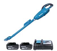 Makita Dcl180Z 18V Lxt Cordless 42Mbar 0.65L Vacuum Cleaner With 2 X 5Ah Batteries & Charger
