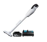 Makita Dcl180Zw 18V Lxt Cordless 42Mbar 0.65L White Vacuum Cleaner With 1 X 5Ah Battery & Dc18Sd Charger