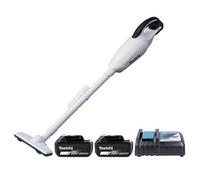 Makita Dcl180Zw 18V Lxt Cordless 42Mbar 0.65L White Vacuum Cleaner With 2 X 5Ah Batteries & Charger