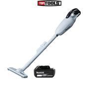 Makita DCL181FZW 18V LXT 600ml Vacuum Cleaner White With 1 x 6.0Ah Battery