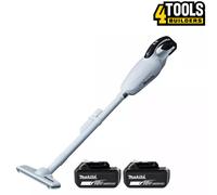 Makita DCL181FZW 18V LXT 600ml Vacuum Cleaner White With 2 x 3.0Ah Batteries