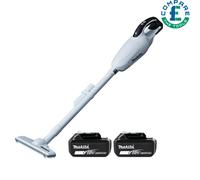 Makita DCL181FZW 18V LXT 600ml Vacuum Cleaner White With 2 x 5.0Ah Batteries