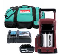 Makita Dcm501Zar 12V Max/18V Cxt/lxt Cordless Cofee Maker With 1 X Bl1850, Charger & Lxt400 Tool Bag