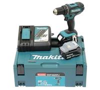 Makita DDF482RFJ Cordless Drill 18 V / 3.0 Ah, 2 Batteries + Charger in MAKPAC Black, Blue