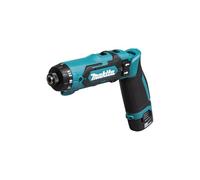 Makita DF012DSE 7.2V Li-ion Pencil Drill Driver Complete with 2 x 1.5 Ah Li-Ion Batteries and Charger Supplied in A Carry Case