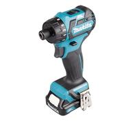 Makita DF032DSAJ 12V Max Li-Ion CXT Brushless Drill Driver Complete with 2 x 2.0 Ah Li-Ion Batteries and Charger Supplied in A Makpac Case