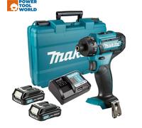 Makita DF033DWAE 12v Max CXT 1/4" Cordless Drill Driver Inc 2x 2.0Ah Batts