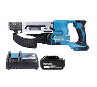 Makita Dfr550Z 18V Li-Ion Lxt Cordless 55mm Auto Feed Screwdriver With 1 X 5Ah Battery & Charger