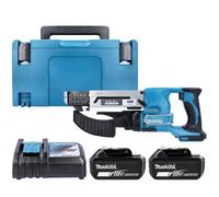 Makita Dfr550Z 18V Li-Ion Lxt Cordless 55mm Auto Feed Screwdriver With 2 X 5.0Ah Batteries, Charger, Case & Inlay
