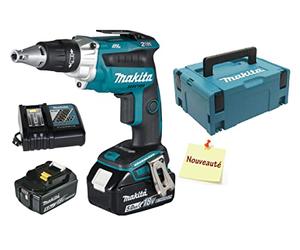 Makita DFS251RTJ 18V Li-Ion LXT Brushless Tek Screwdriver Complete with 2 x 5.0 Ah Li-Ion Batteries and Charger Supplied in A Makpac Case