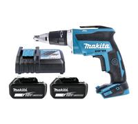Makita Dfs452 18V Brushless Drywall Screwdriver With 2 X 5.0Ah Batteries & Charger