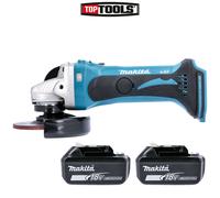 Makita DGA452 18v 115mm LXT Angle Grinder With 2 x 6Ah Batteries