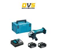 Makita DGA452RTJ Cordless 18V 115mm Angle Grinder + 2x5Ah Batteries, Charger, &