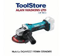 Makita DGA452Z 18v Cordless Angle Grinder 115mm 4 1/2 Inch Bare Unit