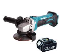 Makita DGA452Z 18V 115mm Cordless Angle Grinder with 1 x 5.0Ah BL1850 Battery