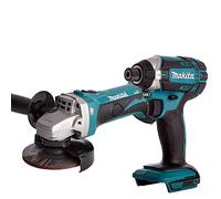 Makita DGA452Z Angle Grinder with Makita DTD152Z 18V LXT Cordless Impact Driver