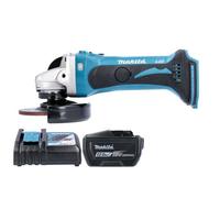 Makita Dga452Z Grinder 18V Lxt Cordless 115mm Slide Switch Angle Grinder With 1 X 12Ah Battery & Charger