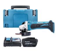 Makita Dga452Z Grinder 18V Lxt Cordless 115mm Slide Switch Angle Grinder With 1 X 12Ah Battery, Charger & Case
