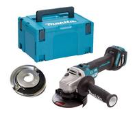Makita Dga463Z 18V Cordless Brushless 115mm Angle Grinder + Flange Nut + Makpac