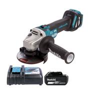 Makita Dga463Z 18V Lxt Cordless 115mm Brushless Slide Switch Angle Grinder With 1 X 3Ah Battery & Charger