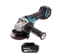 Makita Dga463Z 18V Lxt Cordless 115mm Brushless Slide Switch Angle Grinder With 1 X 5Ah Battery