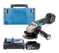 Makita Dga467Z 18V Lxt Cordless Brushless 115mm Angle Grinder With 1 X 6Ah Battery, Charger & Case