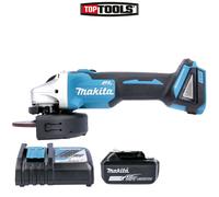 Makita DGA504 18V Brushless Angle Grinder 125mm With 1 x 5Ah Battery & Charger