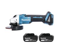 Makita DGA504 18V Brushless Cordless Angle Grinder 125mm With 2 x 5Ah Batteries