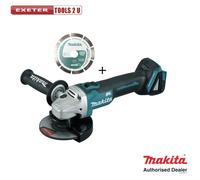 Makita DGA504Z 18v 125mm Brushless Angle Grinder Body Only & Diamond Disc