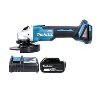 Makita Dga504Z 18V Lxt 125mm Cordless Brushless Slide Switch Atv Angle Grinder With 1 X 3Ah Battery & Charger