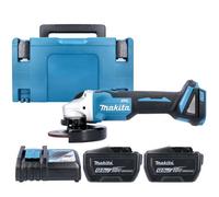 Makita Dga504Z 18V Lxt 125mm Cordless Brushless Slide Switch Atv Angle Grinder With 2 X 12Ah Batteries, Charger & Case