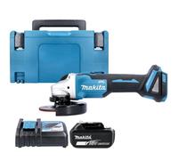 Makita Dga504Z Grinder 18V Lxt 125mm Cordless Brushless Slide Switch Atv Angle Grinder With 1 X 6Ah Battery, Charger & Case