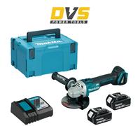 Makita DGA506RTJ Cordless 18V Brushless 125mm Angle Grinder 2x 5Ah Battery Set