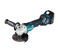 Makita DGA515RTJ Cordless Angle Grinder 18 V with Paddle Switch / 5.0 Ah, 2 Batteries + Charger in Makpac
