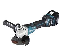 Makita DGA517RTJ Angle Grinder, 18 V, Blue, 125 mm, Set of 4 Pieces