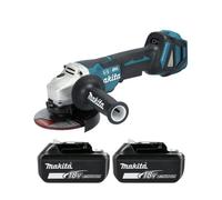 Makita Dga517Z 18V Lxt 125mm Cordless Brushless Paddle Switch Angle Grinder With 2 X 6Ah Batteries
