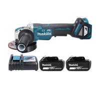 Makita Dga519Z 18V Lxt Cordless 125mm X-Lock Brushless Paddle Switch Angle Grinder With 2 X 3Ah Batteries & Charger