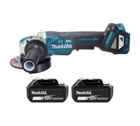 Makita Dga519Z 18V Lxt Cordless 125mm X-Lock Brushless Paddle Switch Angle Grinder With 2 X 6Ah Batteries