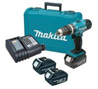 Makita Dhp453Sfe3 18V Lxt Lithium Ion Combi Hammer Drill Driver + 3 X 3.0Ah Batt