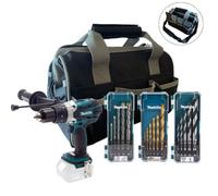 Makita Dhp458 Dhp458Z 18V Lxt Lithium Combi Hammer Bare + Bag + 16Pc Bit Set