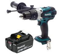 MAKITA DHP458 LXT 18V COMBI BODY 13MM CHUCK C/W BL1850B 18V 5.0AH BATTERY
