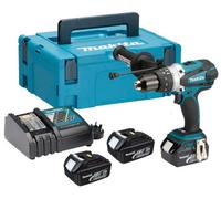 Makita Dhp458Rf3J Lxt 18V Combi Hammer Drill 3 Batts + Makpac Dhp458