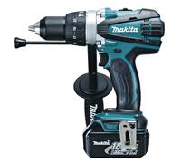 Makita Dhp458Rtj Lxt 18V Combi Hammer Drill + 2 X 5.0Ah Batts + Makpac