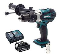 Makita DHP458Z 18V 2 Speed Heavy Combi Drill Body with 5.0Ah Battery BL1850 & Charger, 18 V